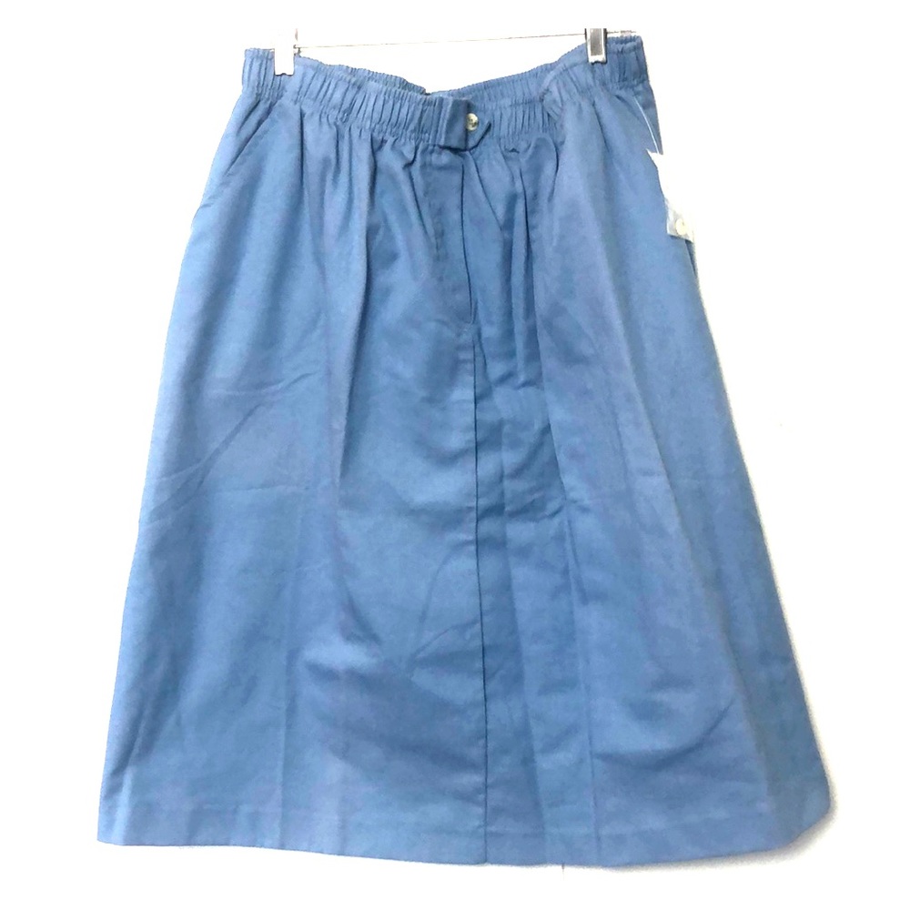 New vintage sky blue plus Sz elastic waist skirt - Picture 1 of 7